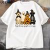 Dogs Because People Are Creepy T-shirt Funny Halloween Dog Mom Tshirt Spooky Vintage Dog Lover Graphic T Shirts Men's Clothing