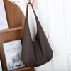 Women's Genuine Leather Large Capacity Underarm Tote Bag - Versatile, High-End Bucket Shoulder Bag for Commuting