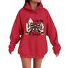Women's Casual Fashion Comfortable Round Neck With Hood Long Sleeve Halloween Print Warm Sweatshirt