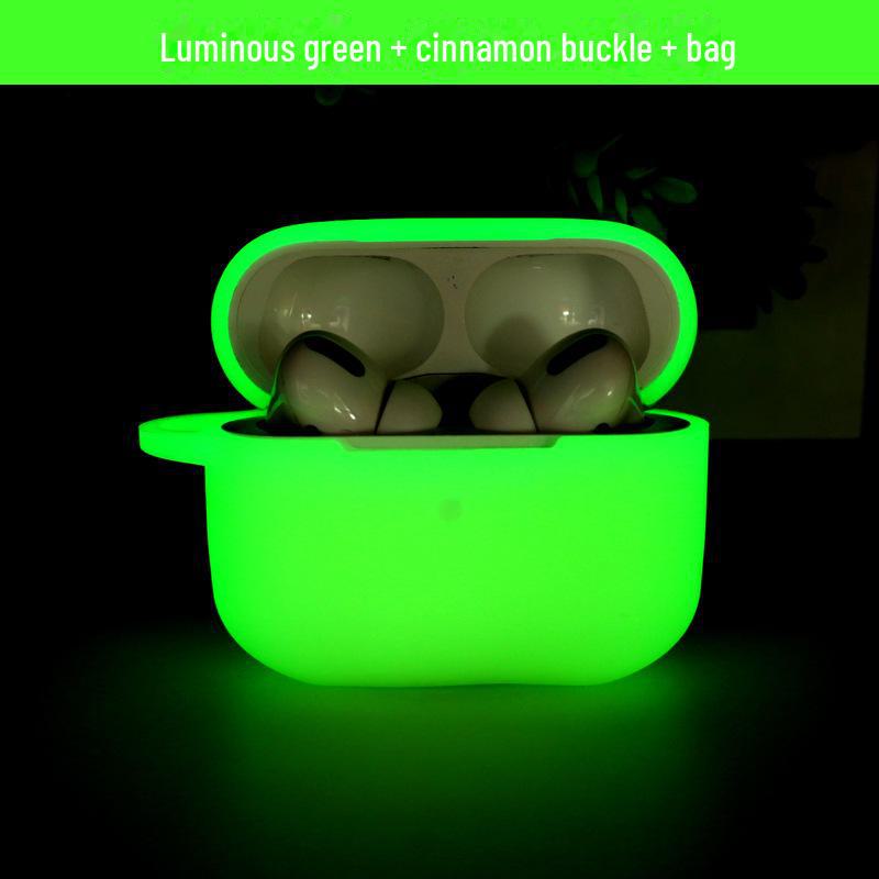 

Светящийся мягкий защитный чехол для AirPods Pro - чехол для наушников Apple Anti-Fall airpods 3 зелёный