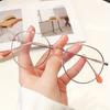 Ultra Light Fashionable High Aesthetic Value Metal Mirror Frame Women Decoration Design Trendy Street Pography Glasses