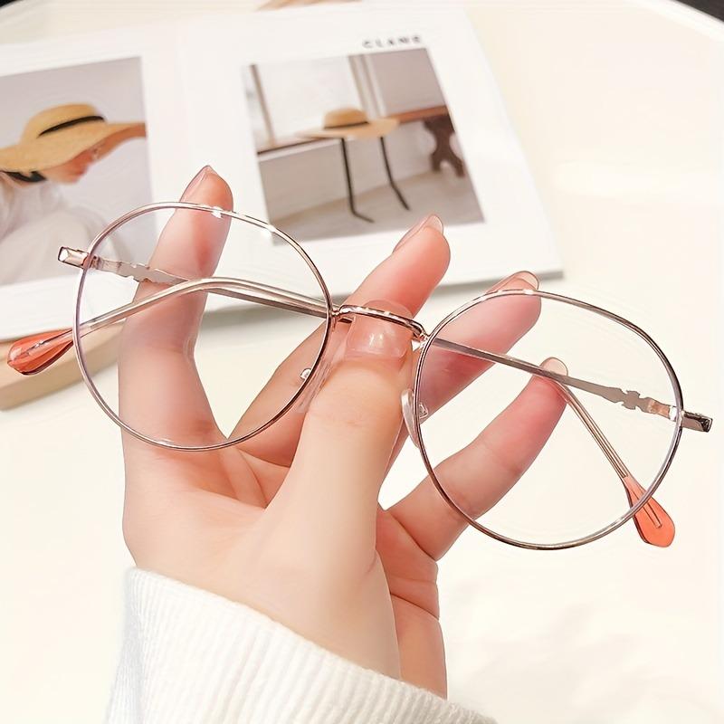 Ultra Light Fashionable High Aesthetic Value Metal Mirror Frame Women Decoration Design Trendy Street Pography Glasses