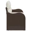 Canapé de jardin 2 places vidaXL avec coussins en polyrotin marron 42006713
