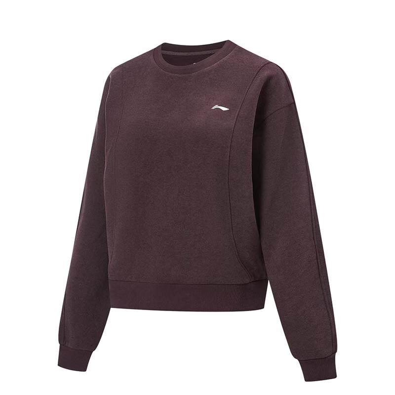 LI-NING Women's AWDVD70 Warm Casual Pullover Sweatshirt