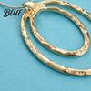 Exaggerated Circle Pendant Necklace Lady Double-layered Hoop Penant Sweater Chain