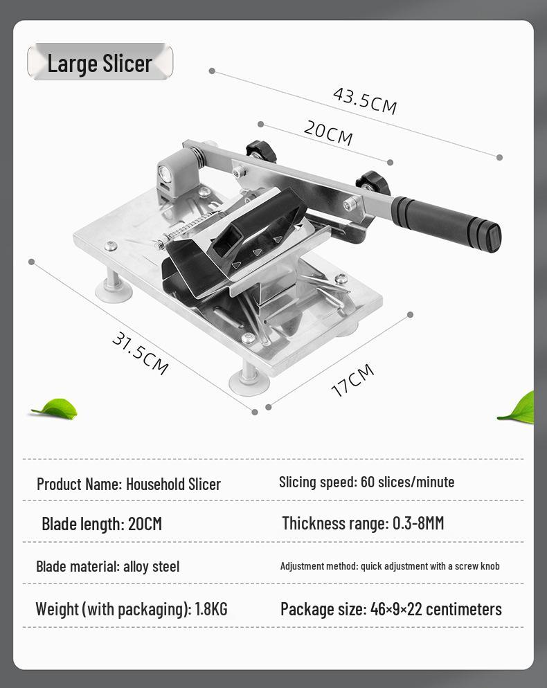 Multifunctional 430 Stainless Steel Slicer for Beef and Mutton Hot Pot