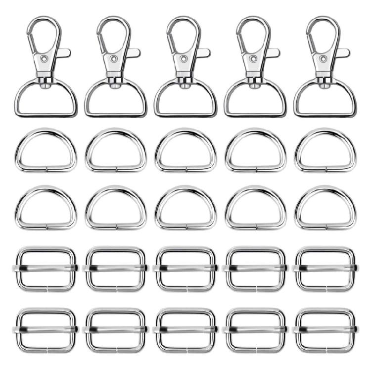 Verstellbare Schiebeschnallen, D-Ringe, Metallschnallen, Schnallenset zum Nähen