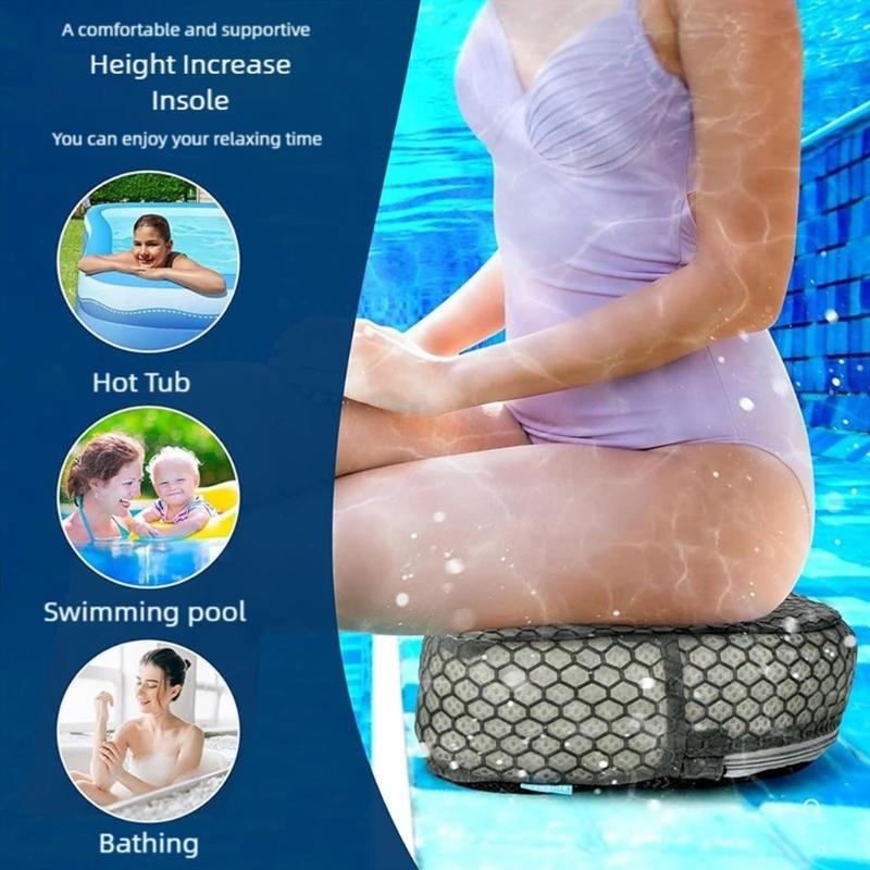 Weighted Nonslip Bathtubs Boosters Seat Cushion With Quickly Dry Meshes Nonslip Hot Tubs Risers Pad for Enhances Comfortable