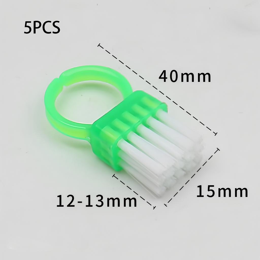 5/15PCS Mini Ring Nail Dust Cleaning Brush – Soft-Haired, DIY Nail Brushes, Professional Dust-Cleaning Makeup Brush