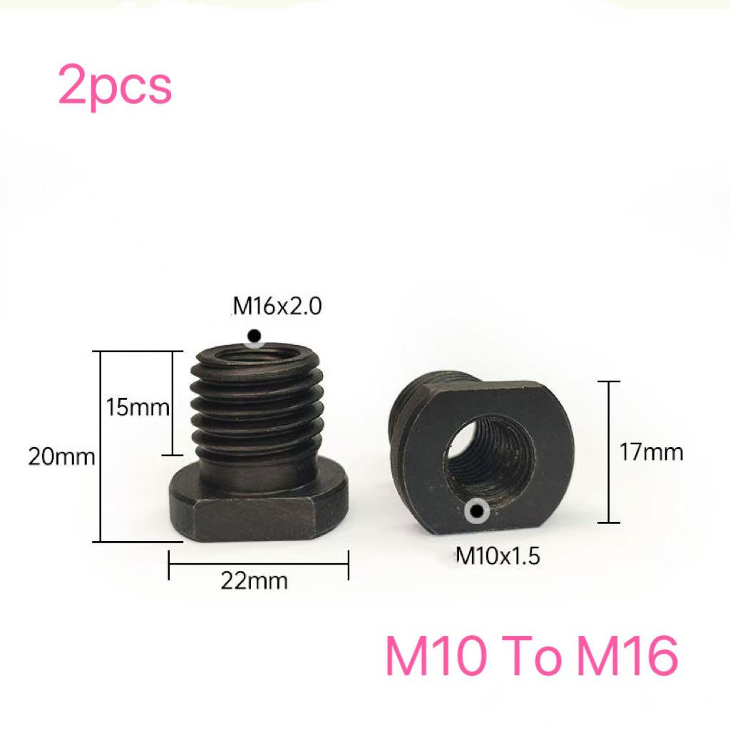 2Pcs M5 to M10 M14 M16 Angle Grinder Thread Adapter Female to Male Converter Thread Reducer Attachment Power Tool Accessories