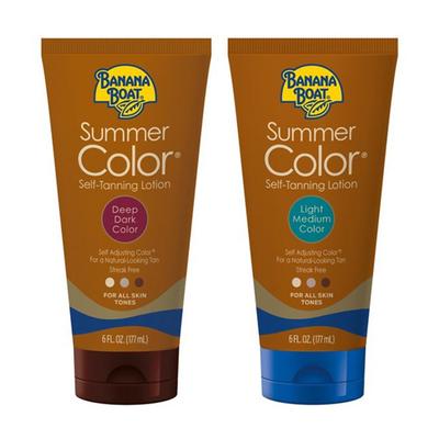 Loción Autobronceadora Banana Boat Summer Color Tono Claro Medio Profundo Oscuro 117ml, 1 pieza