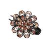Retro Bun Hairpin with Three Teeth for Gripping. Fashionable Style Flower-shaped Three-toothed Duckbill Hairpin.