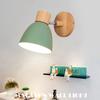Minimalist Macaroon 6 Color Steering Head E27 Nordic Wall Lights Bedside Wall Sconce Modern Wall Light for Bedroom Nordic