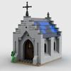 DIY custom MOC building block toys, medieval church cabin model decoration, creative assembly toy collection, festival gifts
