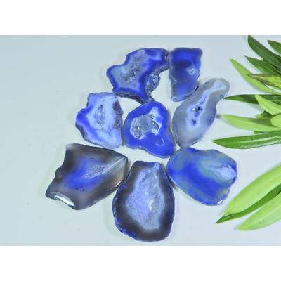305 Cent. Gefärbter Scheiben-Druzy-Achat Fancy-Cabochon Lose Edelsteine 08 Stück Los A-40