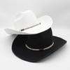 Wool Eaves Curled Wool Hat Western Cowboy Gift Hat Men'S And Women'S Couple Hat Ethnic Felt Hat