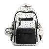 Schoolbag new Japanese ins wind backpack female cute small floral schoolbag middle school student light commuter backpack girl heart