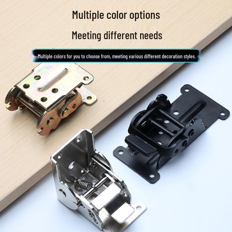 Self-Locking Folding Hinge for Coffee or Dining Table: 90° & 180° Right Angle Connector