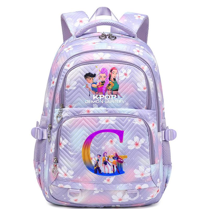 Kinder Mädchen Kpop Rumi Zoey Mira Buchstaben Aufdruck Student Schultasche Wasserdichter Rucksack