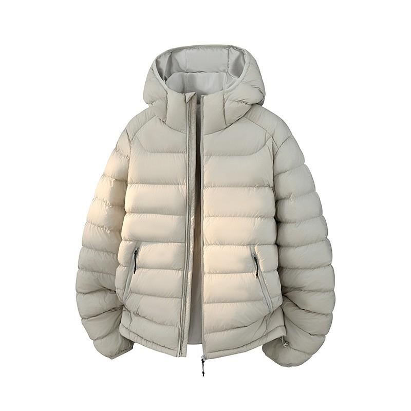 Winter Hooded Cotton Puffer Jacket Unisex Casual Warm Coat Couples