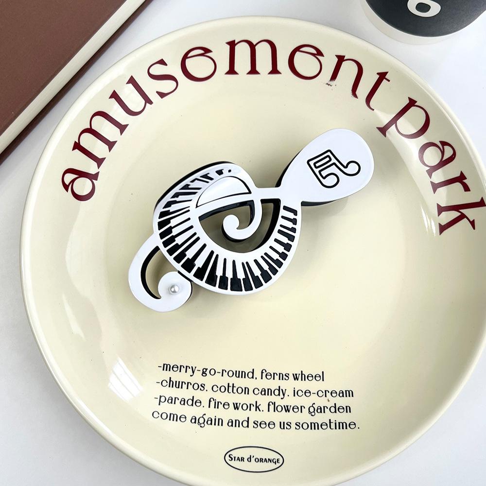 1pc French Artistic Girls' Musical Instruments, Cello, Guitar, Piano Clips, Creative Hair Accessories, Hair Clips