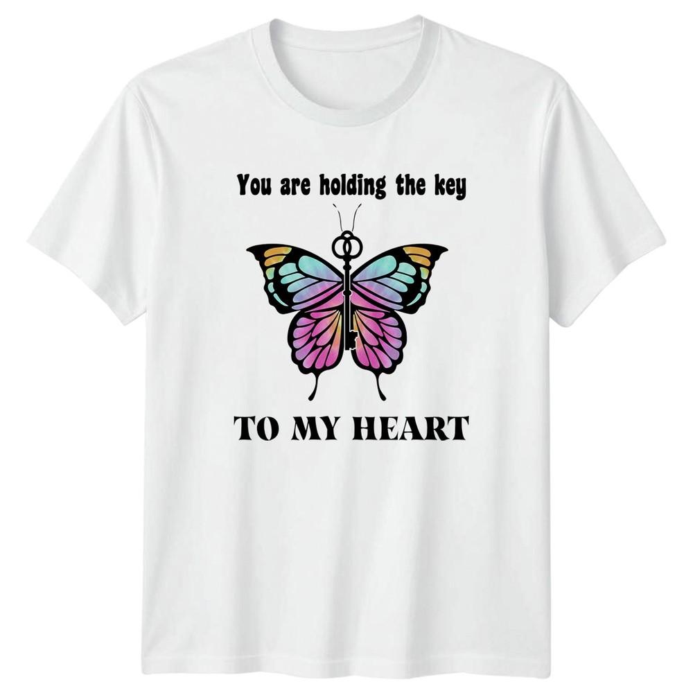 You Are Holding The Key TShirt Butterfly Art Love RoUnisexce Valentines Day Gift S