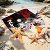 Custom Name Personalized Makima Chainsaw Man Print Beach Towel, for Trip Camping Beach Party Home Decor, Birthday Gift for Family & Friends