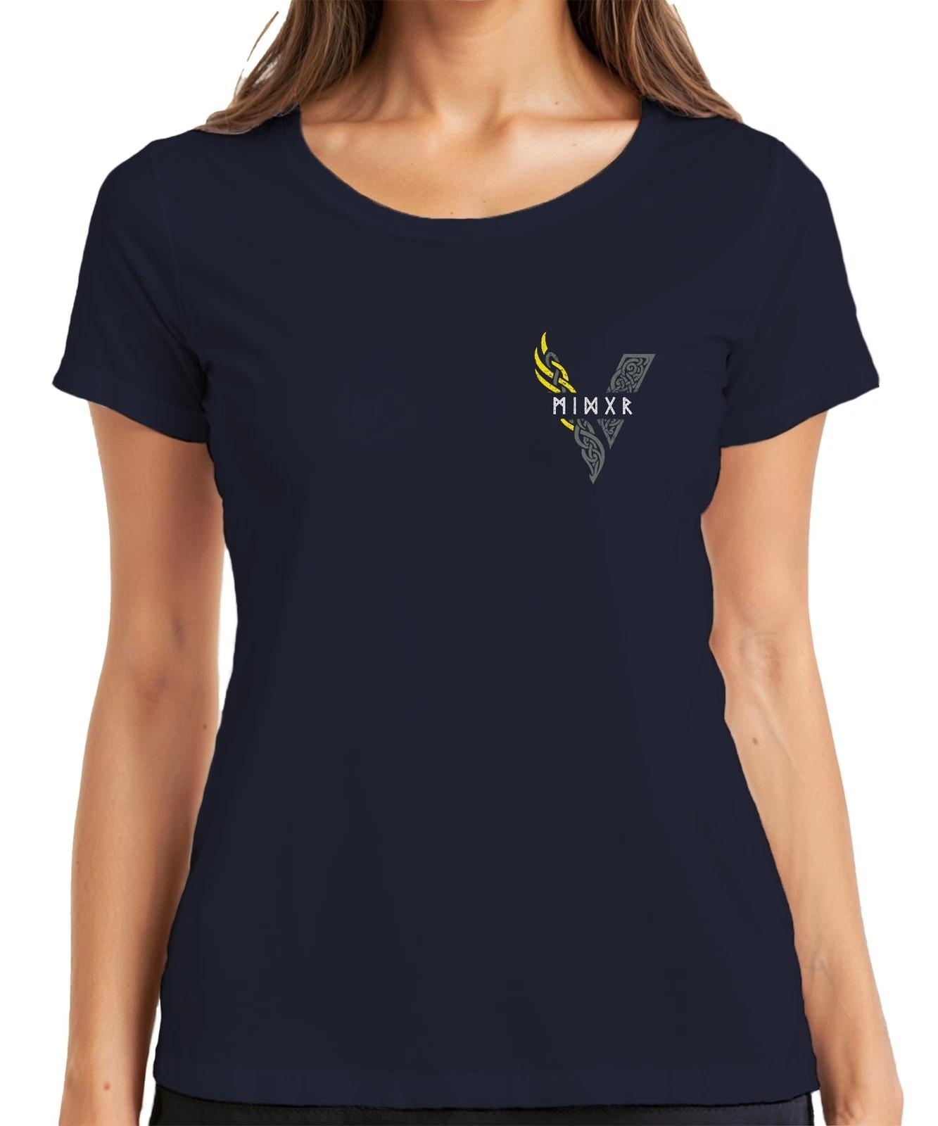 Wikinger Runen V Knotenmuster Nordisch Keltisch Mythologie Gelb Damen T-Shirt XXXL