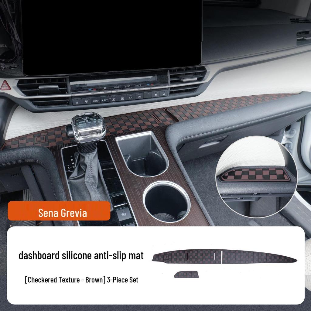 Toyota Sienna Center Console Armrest Lid Anti-Slip Mat with Leak-Proof Strip and Unique Grevy Features