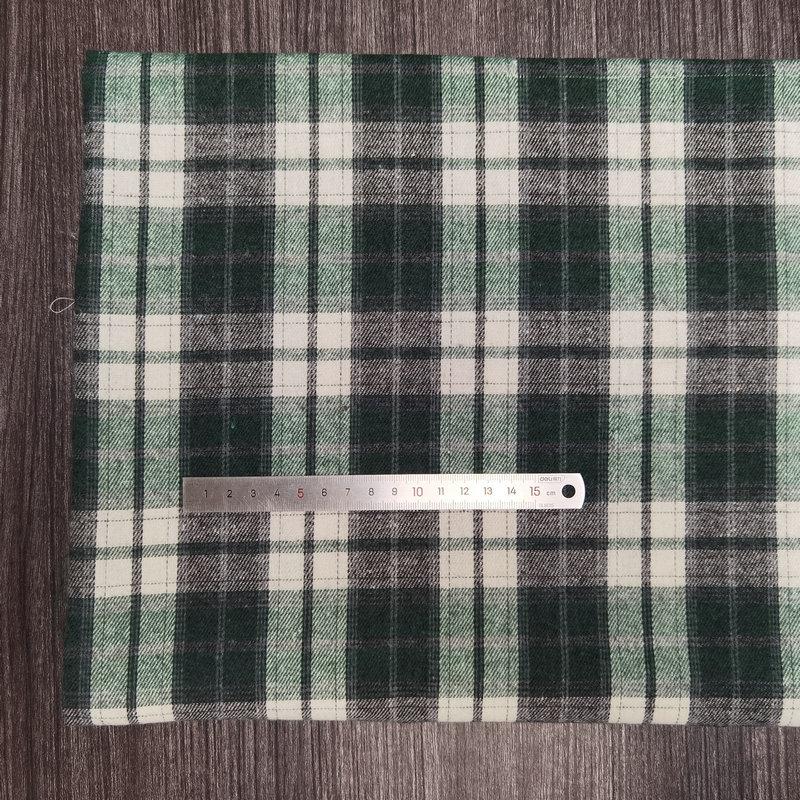 Children's Twill Plaid Flannel Shirt Fabric - Yarn Dyed, Brushed Cotton
