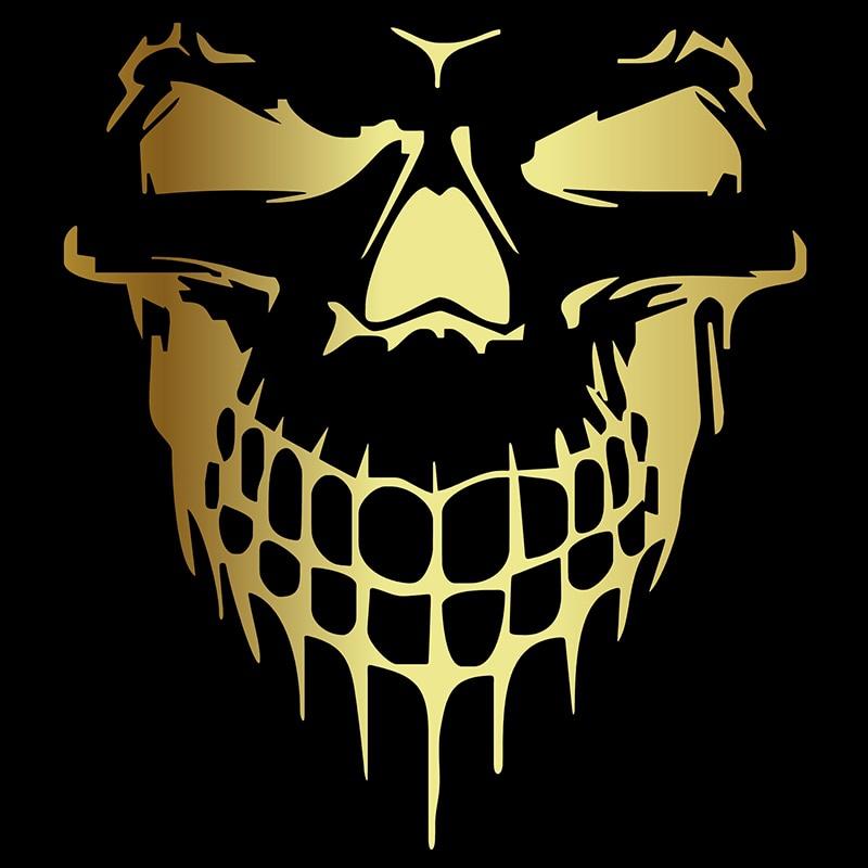 Car Skull 3D Vinyl Reflective Film Funny Stickers Decals Auto Motorcycle Waterproof Car Styling Decoration Exterior
