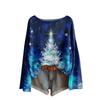 Women's Fashion Long Sleeve Christmas Snowman Snowflake Print Jacket Cardigan