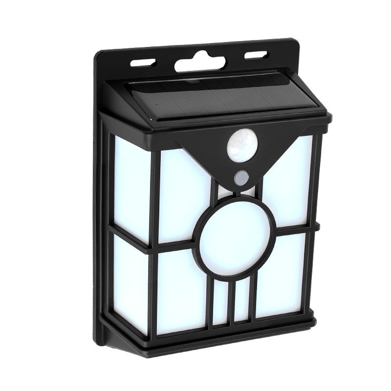 D5 Outdoor Motion Sensor Solar Wall Sconce, Adjustable 3 Light Sources and 3 Light Modes, Intelligent Light Control Solar Lights