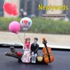 2025 Cute Tree Branch Couple Car Ornament for Center Console with Confession Balloon