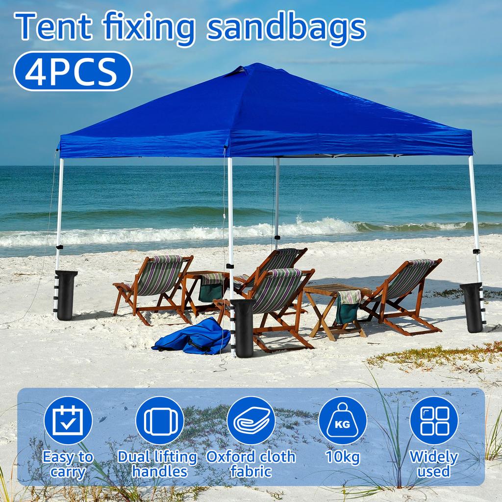 4Pcs Tent Sandbag Oxford Cloth Empty Weighting Sand Bag Outdoor Garden Camping Canopy Windproof Fixed Sandbag Tent Accessories