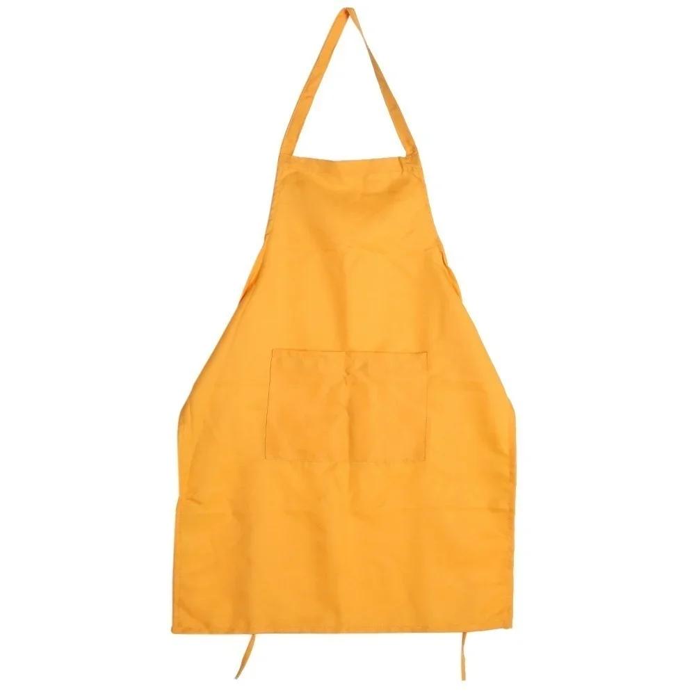1 Stück Schürze mit Taschen Verdicken Baumwolle Polyester Mischung Kochen Küche Restaurant Schürze Küche Küchenschürze Wasserdichte Schürze