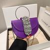 Women's Crystal Bright Satin Bags Night Diamonds Clutch Ring Bags Shoulder Bag Diamond Designer Luxury Wedding Party