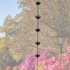 Flower Antique Iron Rain Chain for Gutter and Rain Rust Resistant Plated Garden Decors Rain Chain for Downspout