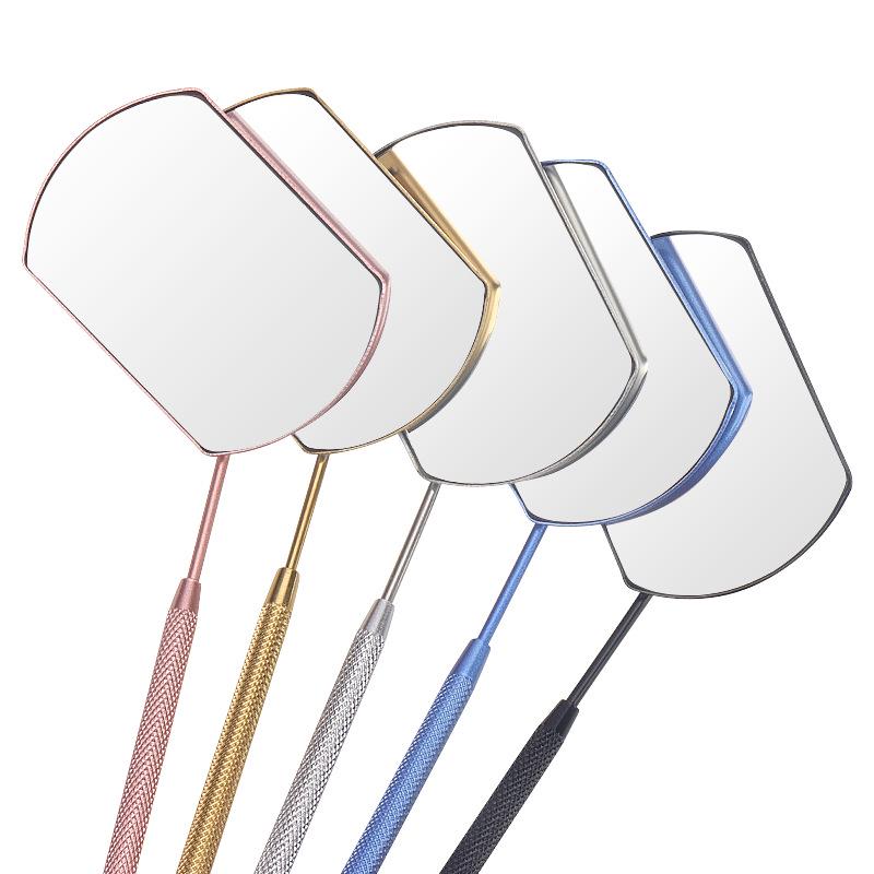 Quadratischer Edelstahl Anti-Beschlag Wimpern-Inspektionsspiegel für Verpflanzungswerkzeuge