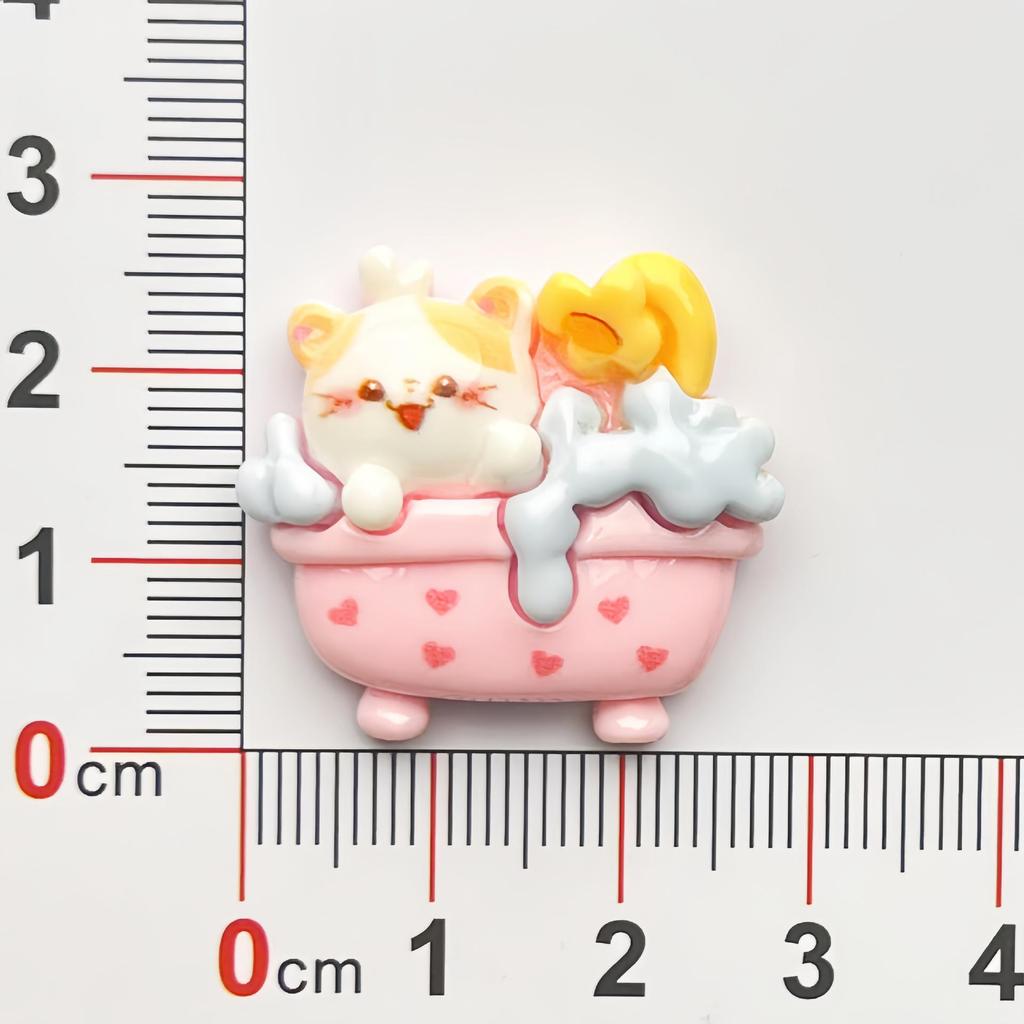 Roztomilé koťátko bublinková koupel kreslená sponka do vlasů DIY pryskyřičné doplňky
