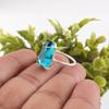 Apatite Gemstone 925 Sterling Silver Jewelry Handmade Engagement Ring For Women RR-39-1