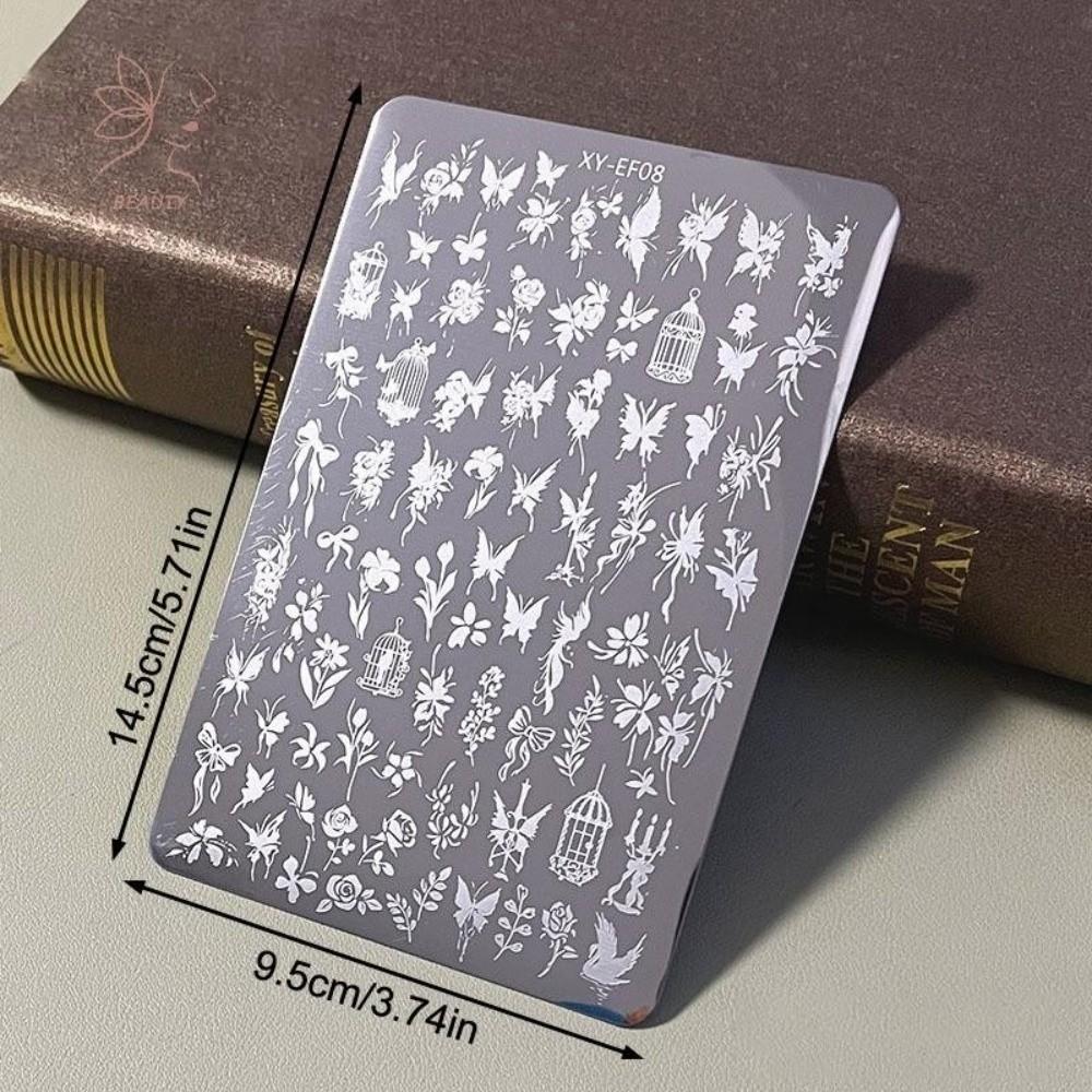 Flower Pattern Nail Art Plate Clear Textures Nail Stamping Plate Manicure Template  for Nail Salon