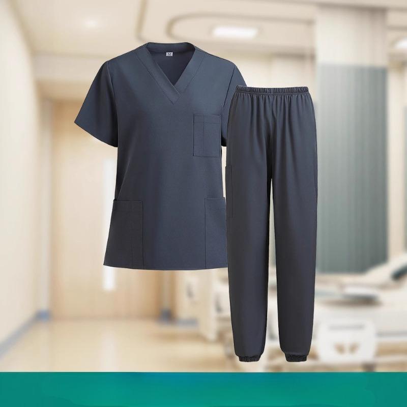 Medical Uniform Short-sleeved Suit Nursing Uniform Women's Health Pharmacy Clinic Overalls