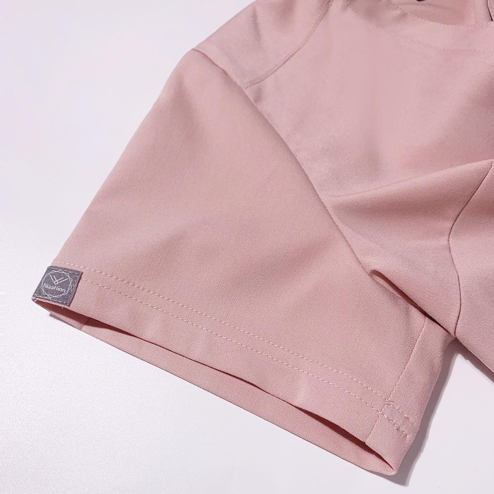 Elastisches V-Ausschnitt Kurzarm Schwesternuniform-Set für Damen - Chirurgischer Schlupfanzug auf Lager