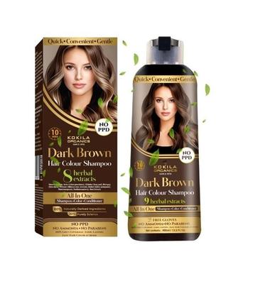 Organics Haarfarbe Shampoo Mit Natürlichen Extrakten 400 ml - Dunkelbraun