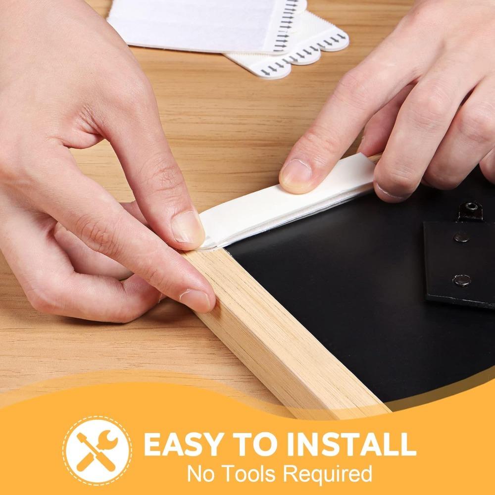 12 Pairs Heavy Duty Picture Hanging Strips Damage Free Wall Fasteners Strips For Photo Frame Hanging Sticky Tape