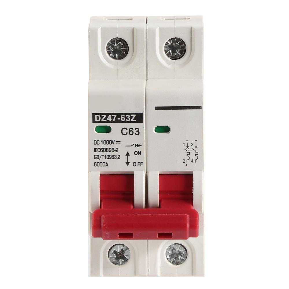 

DZ47-63Z Circuit Breaker DC 1000V Protection Circuit Breaker Electrical Protection 63A