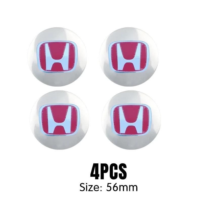 4pcs 56/60mm Car Wheel Center Cover Hub Caps Badge Auto Accessorie For Honda Mugen INSPIRE VTEC DOHC Modulo Vezel CITY CIVIC RR