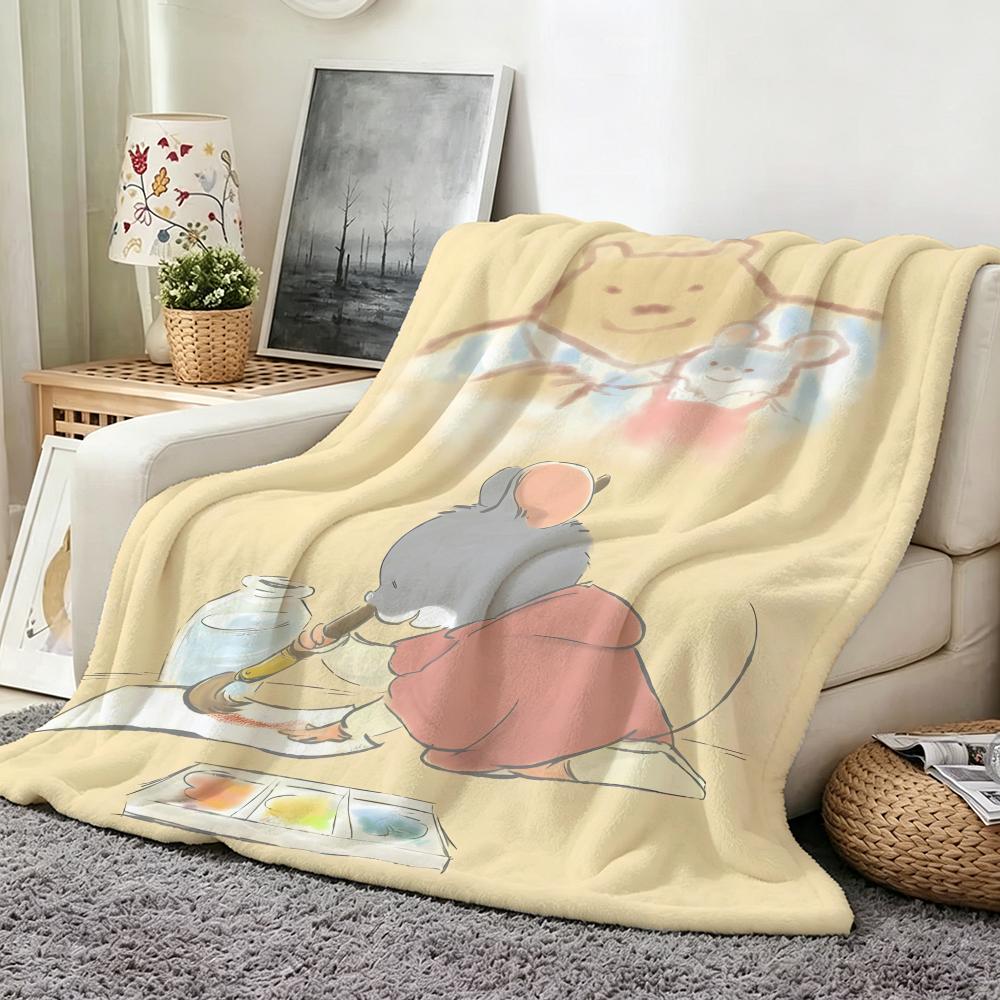 Movie E Ernest C Celestine Throw Flannel Throw Blanket Suitable for Sofa,Living Room,Bedroom