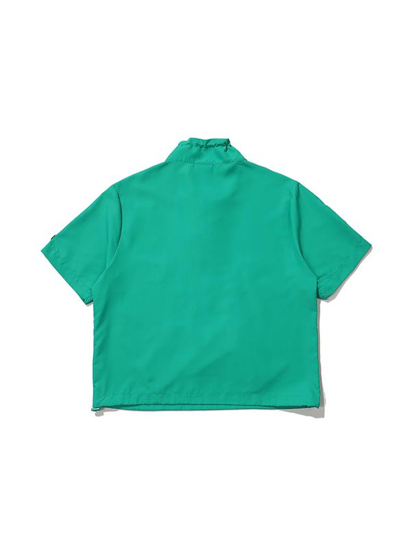 Bbc Earth [Albert] Planet Embroidered Short Sleeve Anorak_Green